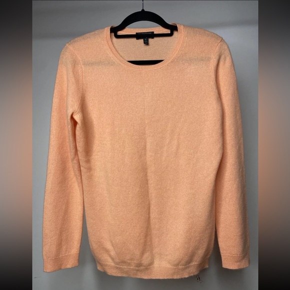 Charter Club Cashmere Sweater Crew Neck Orange Spring - Medium - Picture 2 of 4